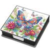 Porta Notas de Pintura de Gemas PU con Pedrería DIY Kit de Mosaico Diamond Art Caja de Notas Caja de Notas de Cristal Autoadhesiva para Oficina en Casa