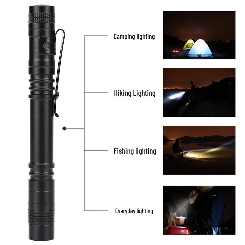 UOSUled Mini Rechargeable LED Pen Clip Flashlight