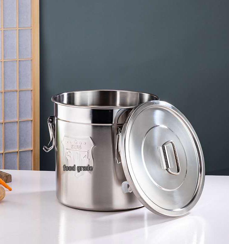 Barril Sellado Multiusos de Acero Inoxidable 304 para Almacenamiento de Vino, Té, Leche, Fermentación, Aceite o Arroz