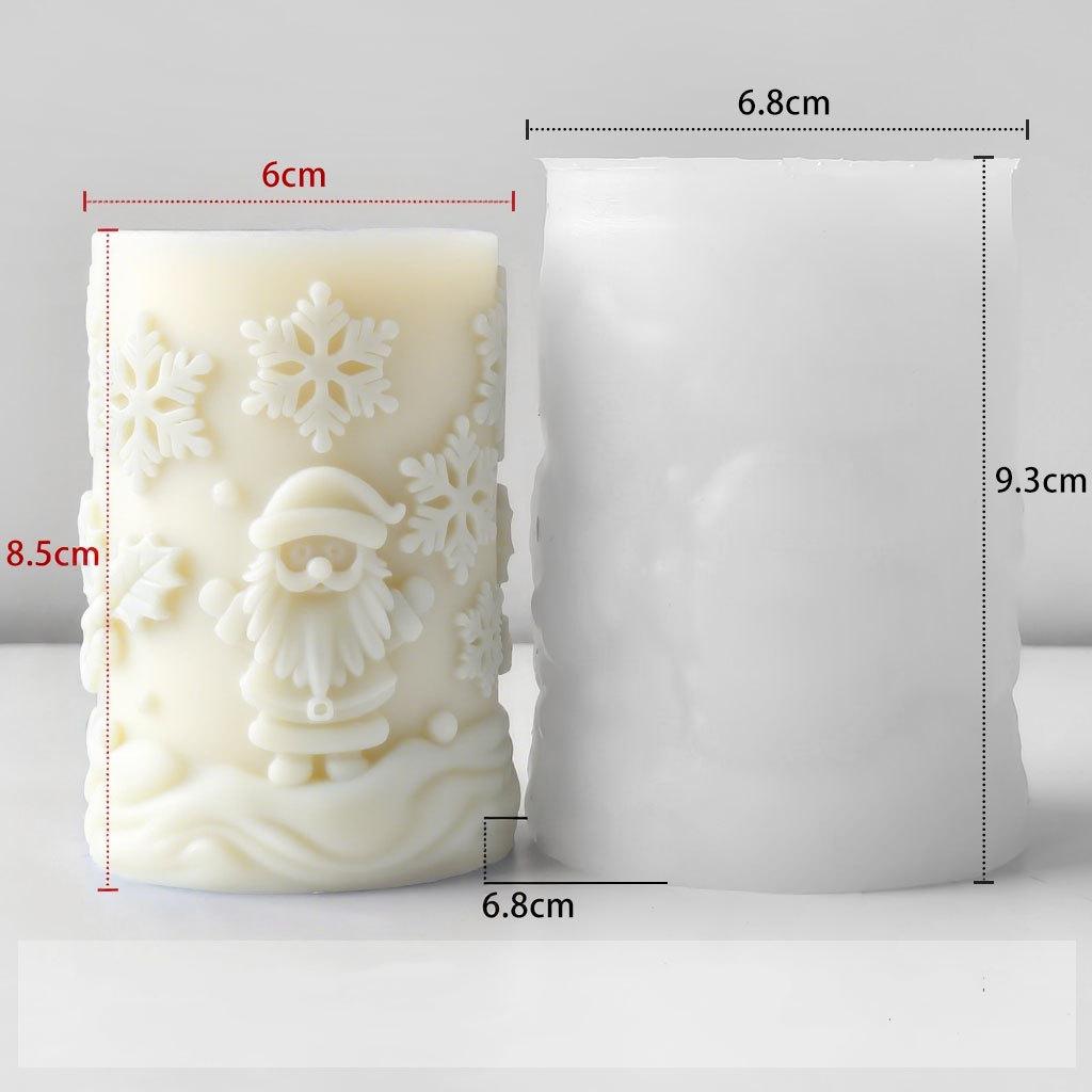 Świąteczna forma silikonowa Świąteczna forma silikonowa na świece w kształcie walca Klasa spożywcza Do projektów DIY Prezent Dekoracja świąteczna