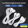 100W Two-Pin Extension Cord for Fans, Security Cameras, and Fast Charging Mobile Phones