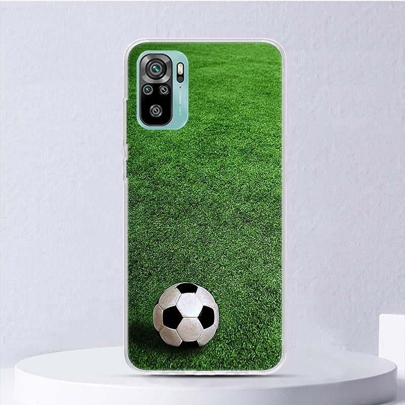 Football Soccer Ball Design Soft Case For Xiaomi Redmi 10 10A 10C 12 12C 9 9A 9C 9T Phone Cover 8 8A 7 7A 6 6A S2 K20 K40 Pro