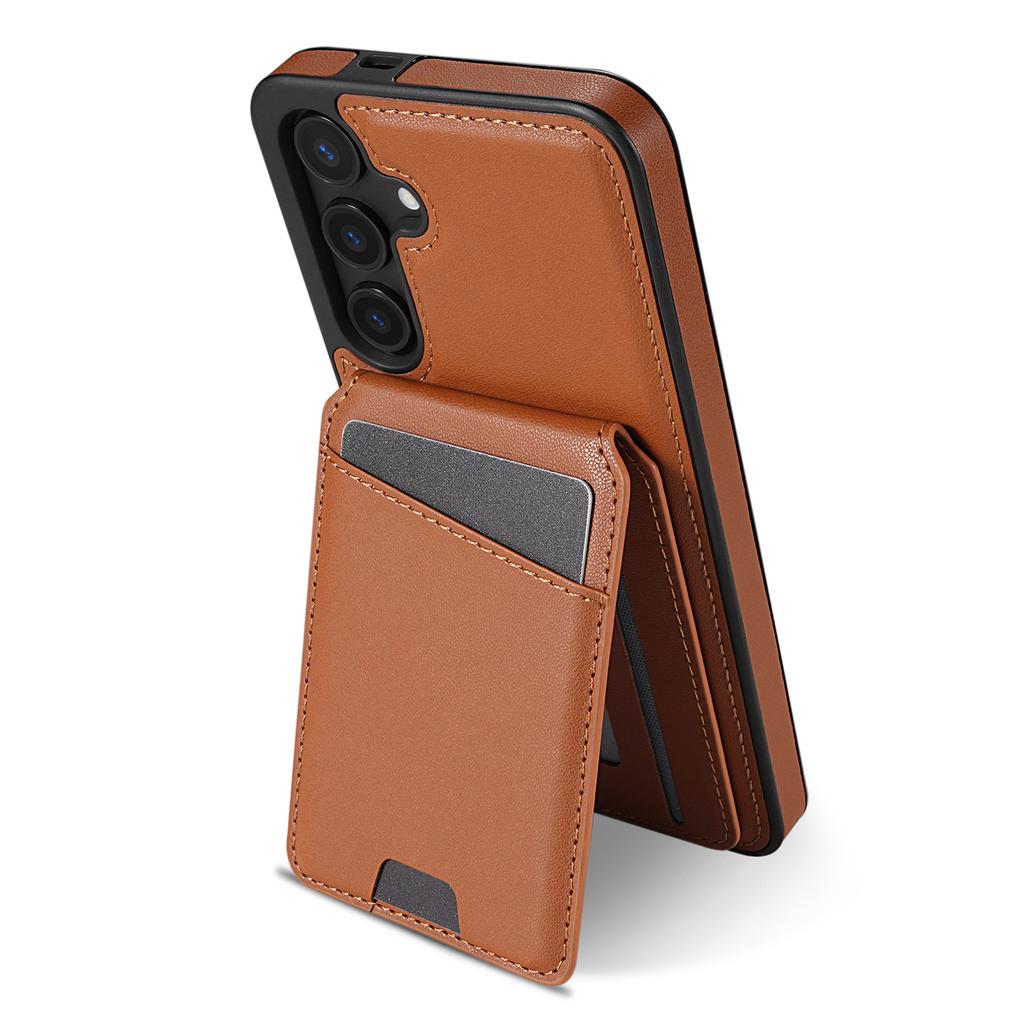 For Samsung Galaxy A15 4G/5G Case Compatible with MagSafe Detachable Card Holder Kickstand Leather Phone Back Cover