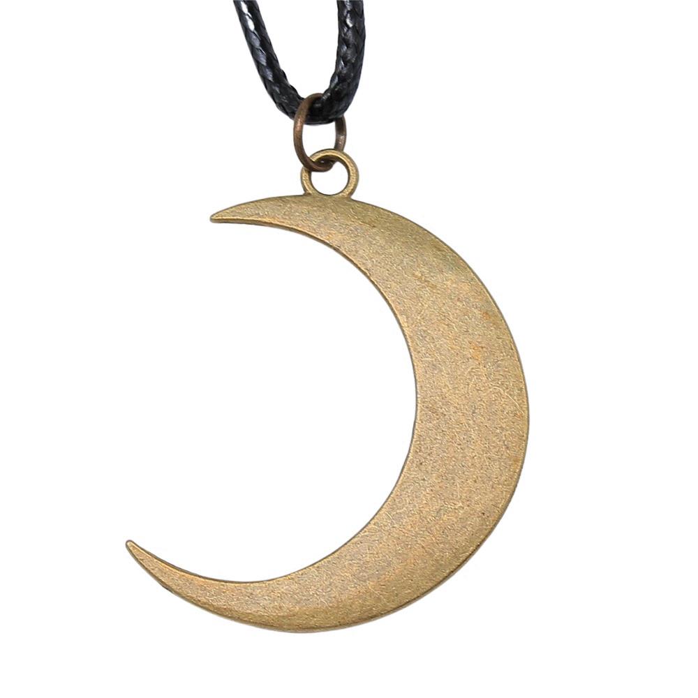 Star Pendant Necklace Vintage Minimalist Moon Sun Charms Cosmic Jewelry With 45cm Leather Chain