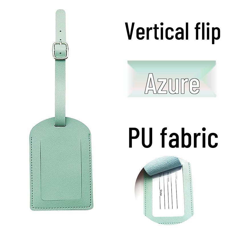 Metal Buckle Boarding Pass and PU Leather Luggage Tag with Hot Stamped Paper Card