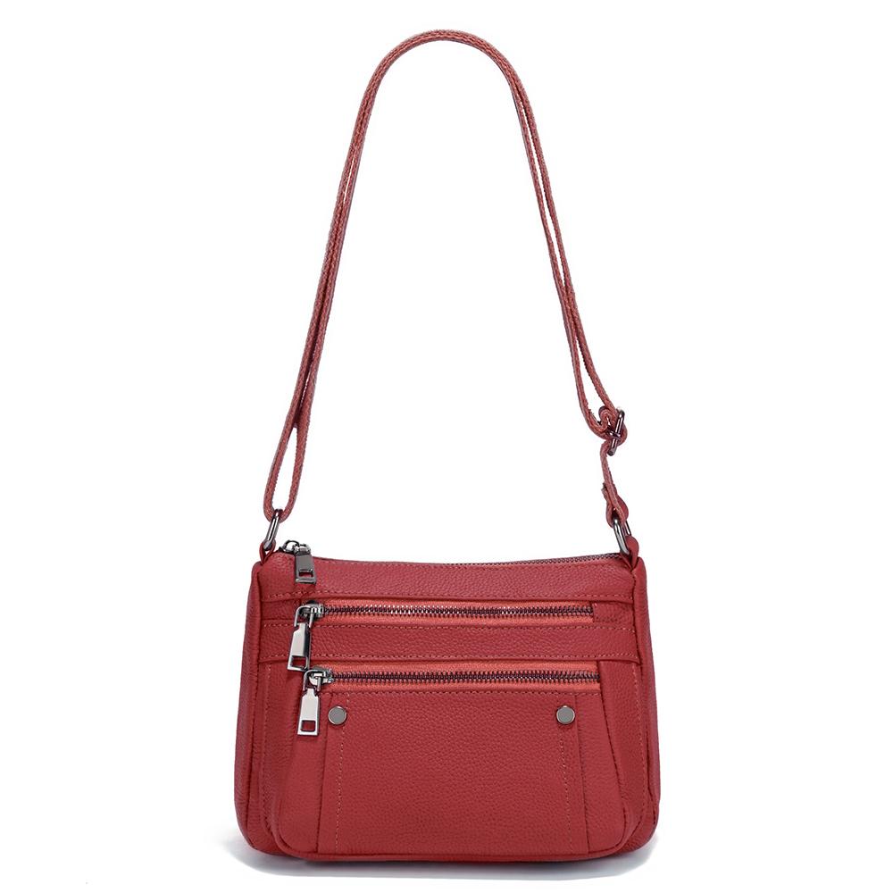 Zency Роскошная кожаная сумка через плечо для женщин, дизайнерская сумка