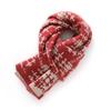 Autumn and Winter Cashmere Knitted Scarf Fashionable Thickened Women's Scarf Warm Long Geometric Versatile Red