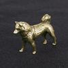 1Pc Retro Brass Tea Pet Animal Dog Statue Cute Puppy Miniature Figurine Home Office Desk Decor Gift