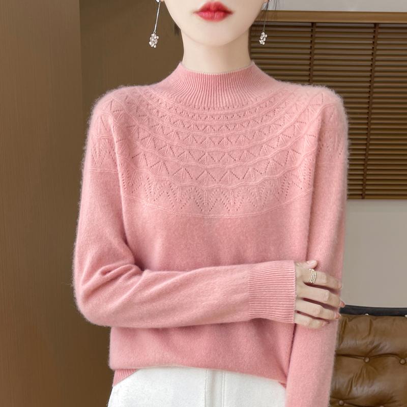 Pulover de cașmir pentru femei cașmir Qinghe 30% cașmir 70% lână cald și la modă versatil toamnă și iarnă