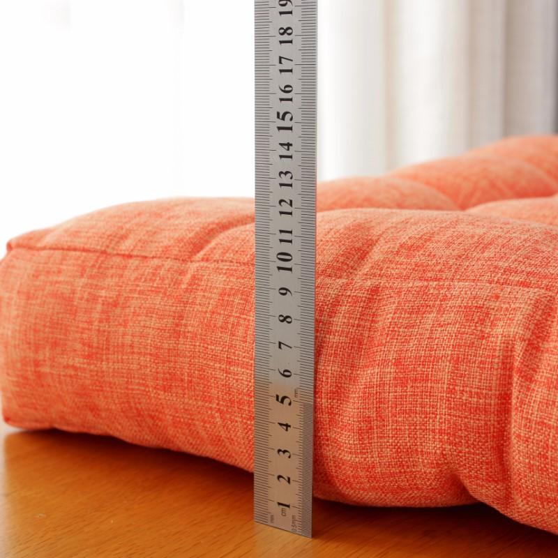 Orange Large Floor Seat Pillow Gift Square Floor Cushions for Adults Cushion Tatami Sofa Yoga Meditation Patio Swing Chair Pad