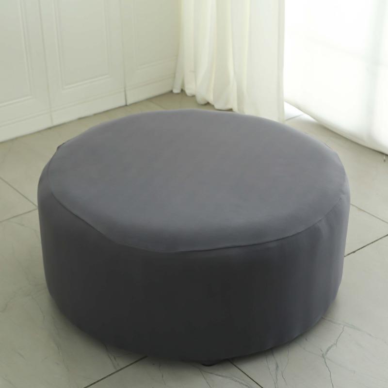 Round Stool Covers Stretch Knitting Seat Covers Living Room Chair Cover Round Footstool Ottoman Slipcover Protector