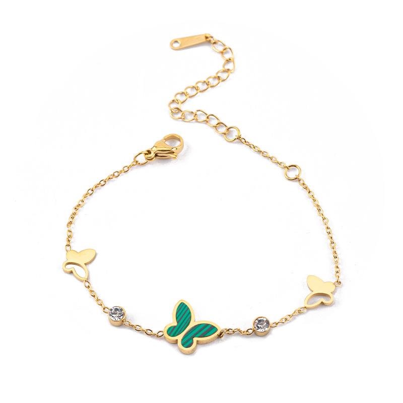 

Модный браслет-бабочка Fritillary для девочек, студенческая вечеринка, титановая сталь, невыцветающий браслет, легкие роскошные ювелирные изделия высокого класса