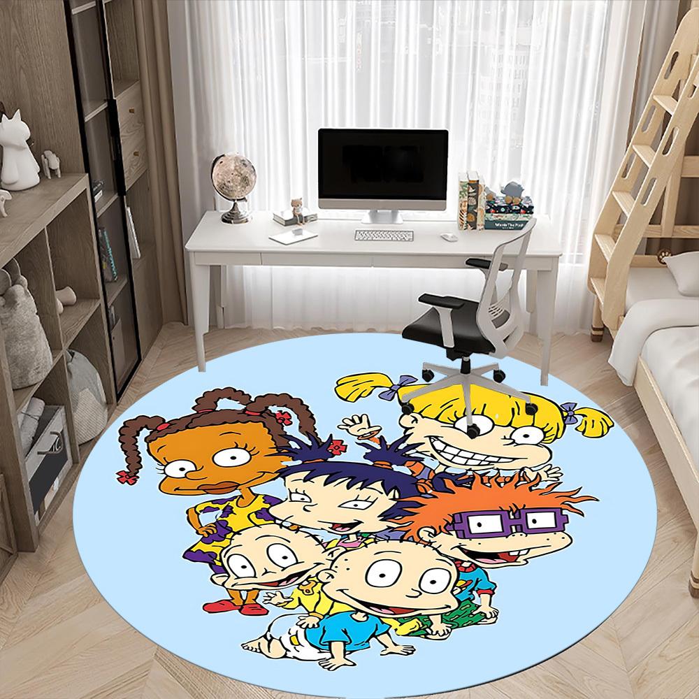 1pc Rugrats Office Round Area Rug, Bedroom Living Room Home Decor, Room Deco,  Offic A1016141