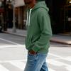 Men's Casual Solid Color Zipper Long Sleeve Hooded Sweatshirt, Everyday Zipper Casual Long Sleeve T-Shirt