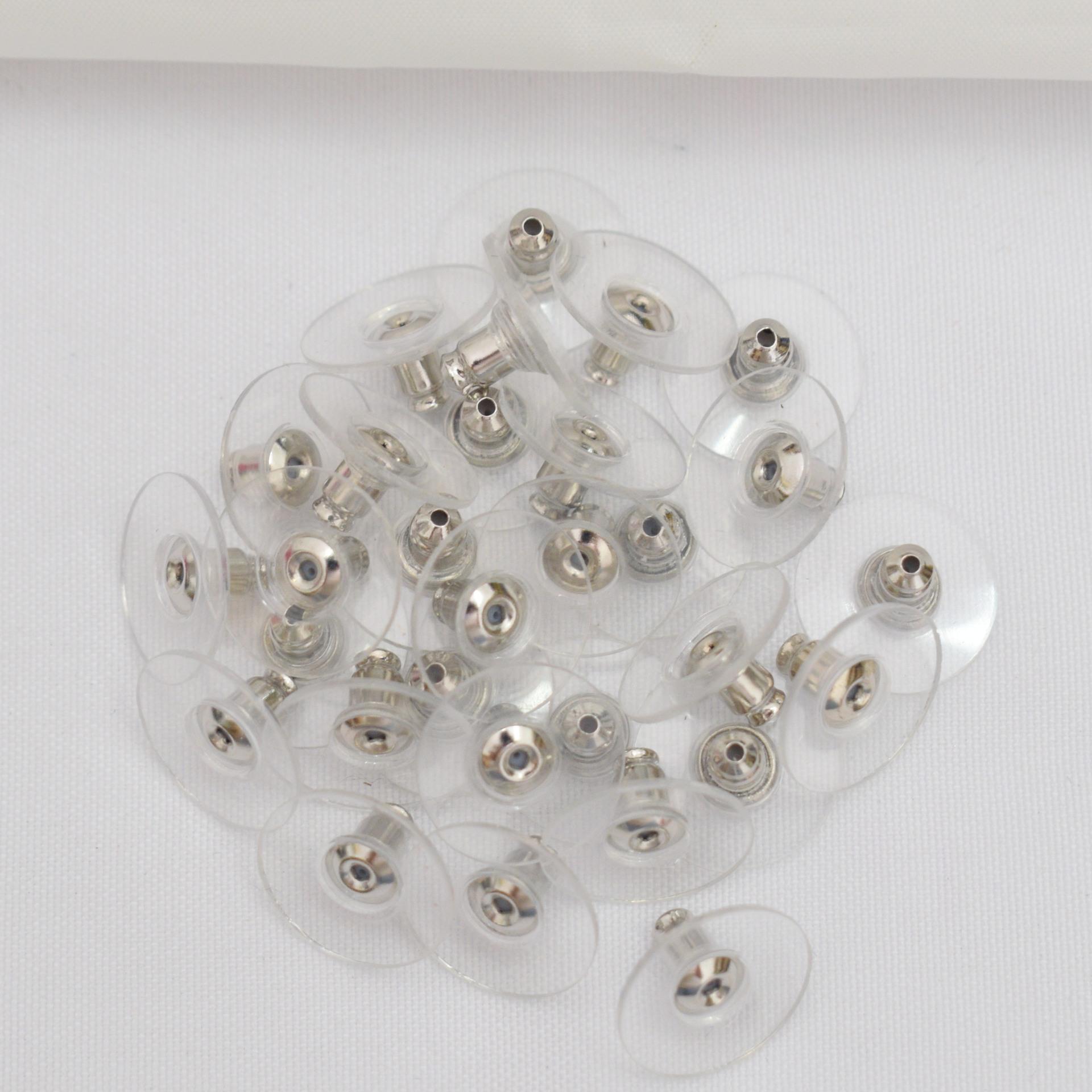 

100 шт. 18K Фрисби Пуля Пленка Беруши Серьги DIY Ювелирные Аксессуары Гальванизированные Медные Аксессуары Серьги-гвоздики Вилки