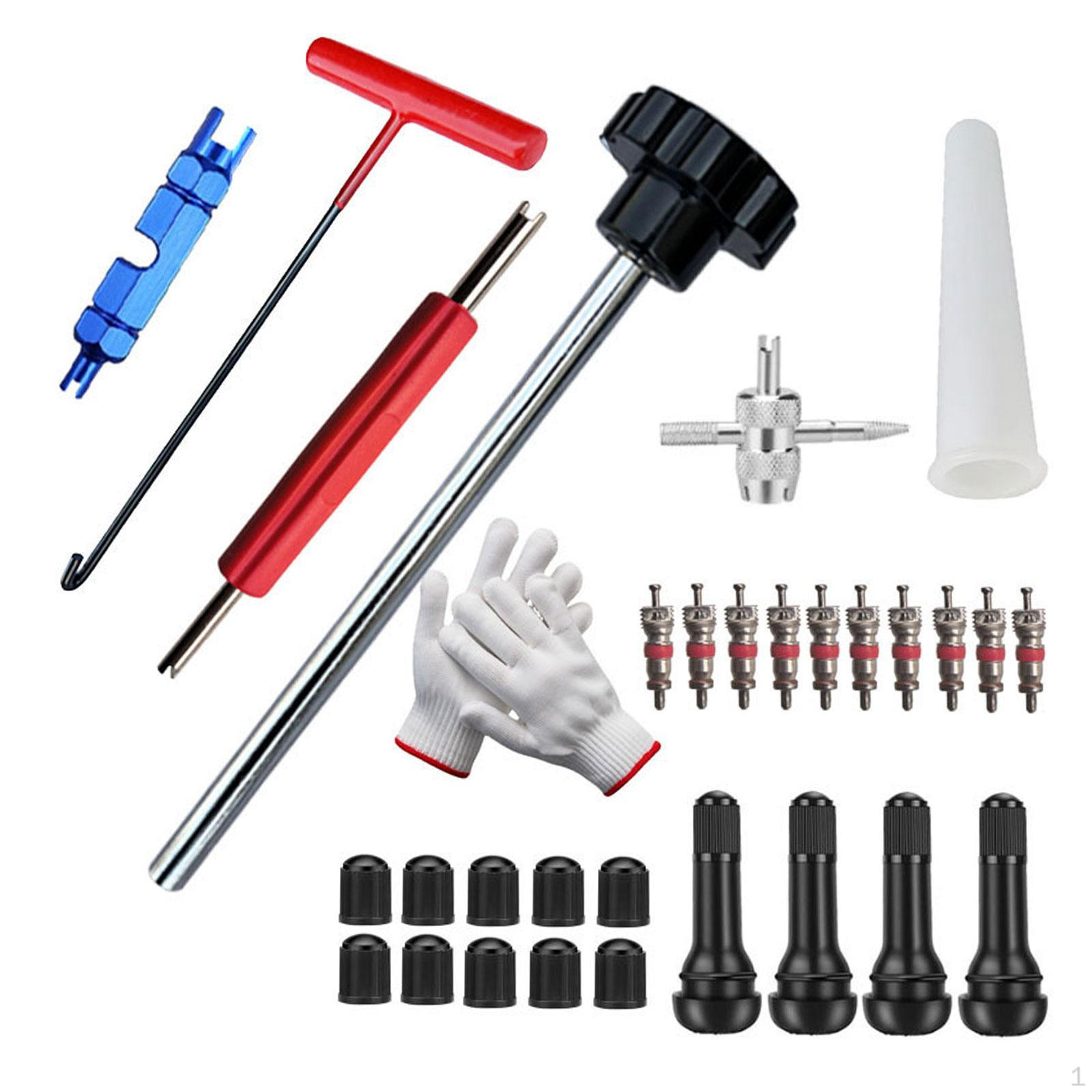 

Valve Change Tool, Tire Premium Repair Tools Quickly Replacement Tool Kit, for Trucks Cars чёрный