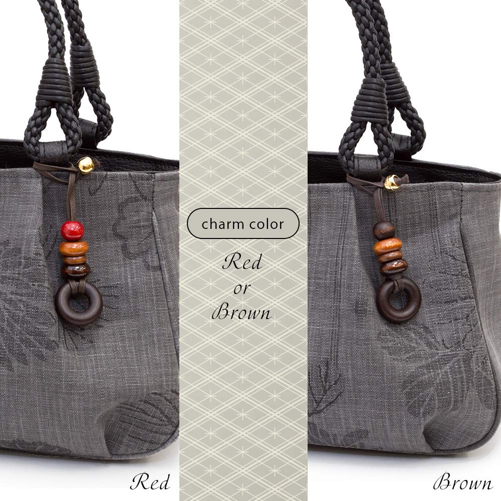 Tote Made in Bincho Charcoal Japanese Birthday Charm [creareki] Women's Bag, Small, Lightweight, Japan, Ink, Dyed, Style, Maron, Mother's Present,