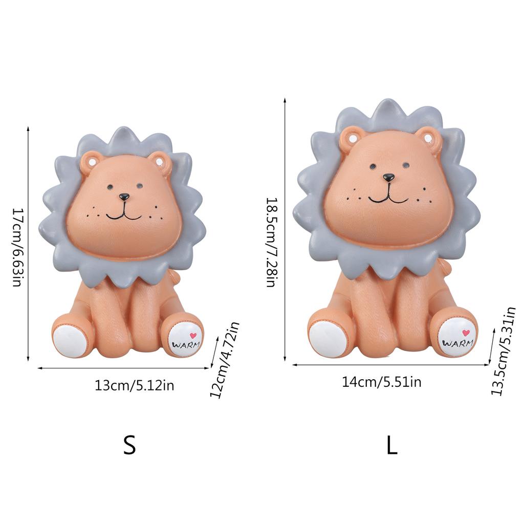 Lion Money Box Lovely Cartoon Coin Banks Children Piggy Banks Gift Saving Box Animal Figurine for Living Room Home Decor