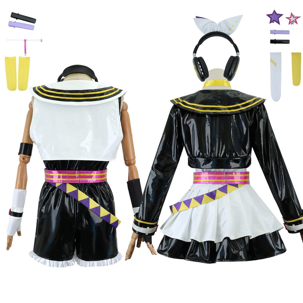 Mirror Gemini Bell even cos clothes Mirror Bell Mirror Bell even Meow Si fast running linkage cosplay clothing full set