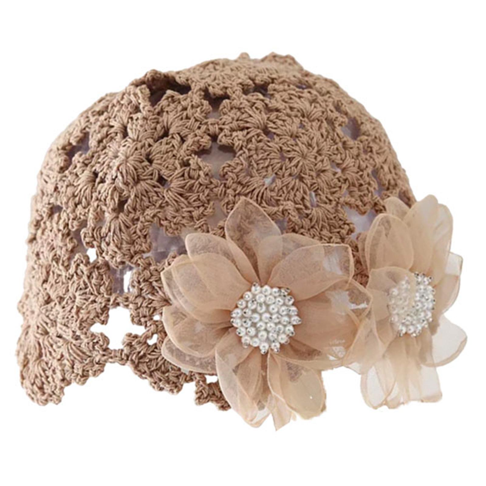 

Girls Pullover Hat Handwoven Hat with Handwoven Flower for Vacations Photo Props Folk Headpiece Handmade Hat Headgear