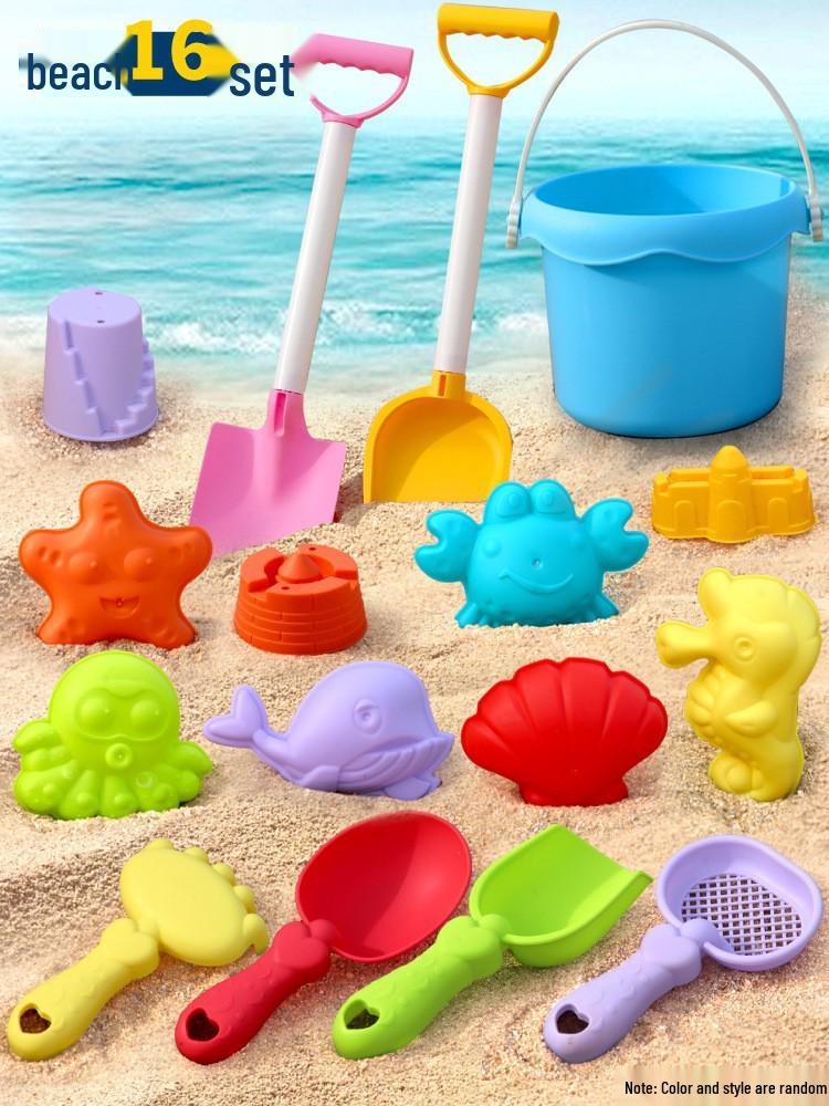 Children's Outdoor Shovel & Sand Play Set - Beach Toys, Snow Digging, Water Play & Molds for Gardening Fun