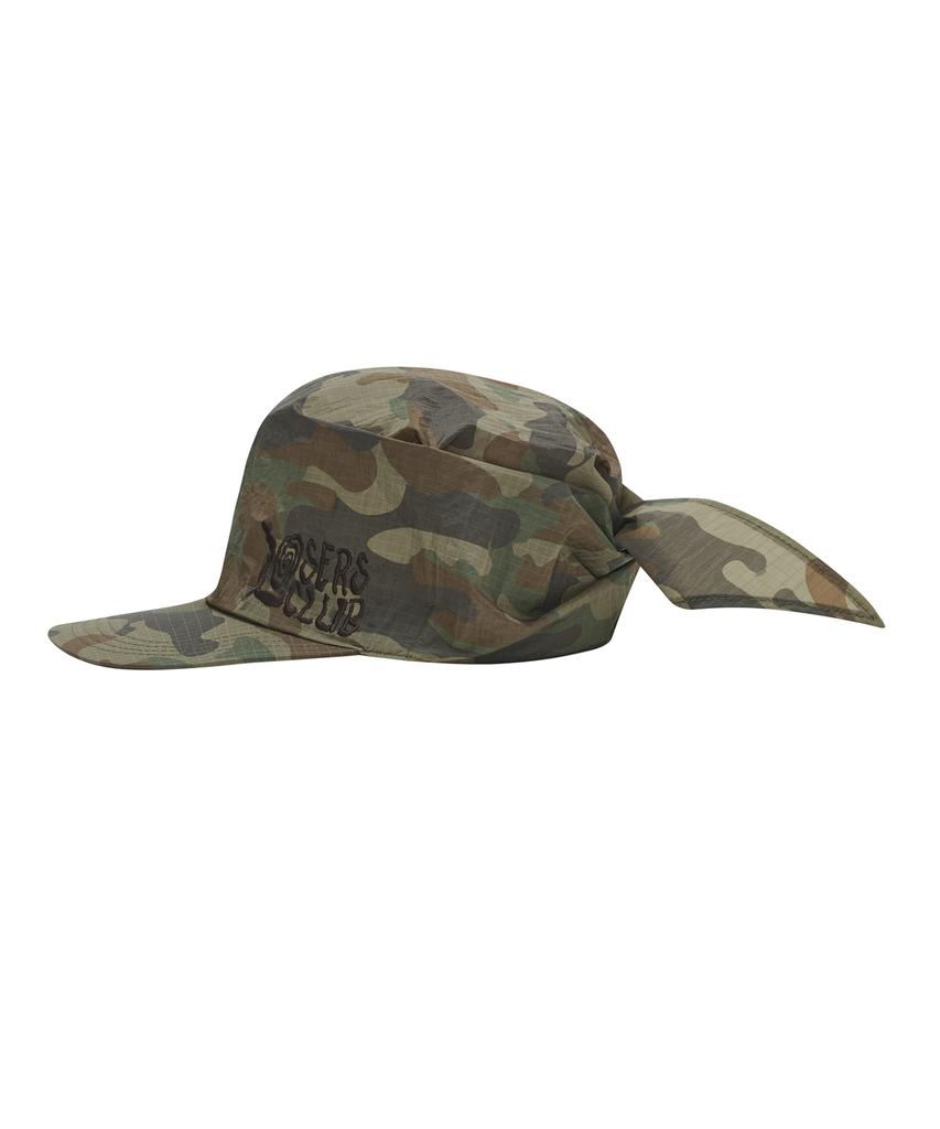 Lujeoseukeulleob Seersucker Scarf Bandana Cap Camo