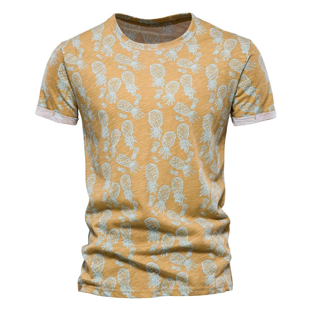 Hawaiian Leaves 3D Printed Summer Men's Casual Sports High-quality Street Classic Retro Oversized O-neck Short Sleeve Shirt Top