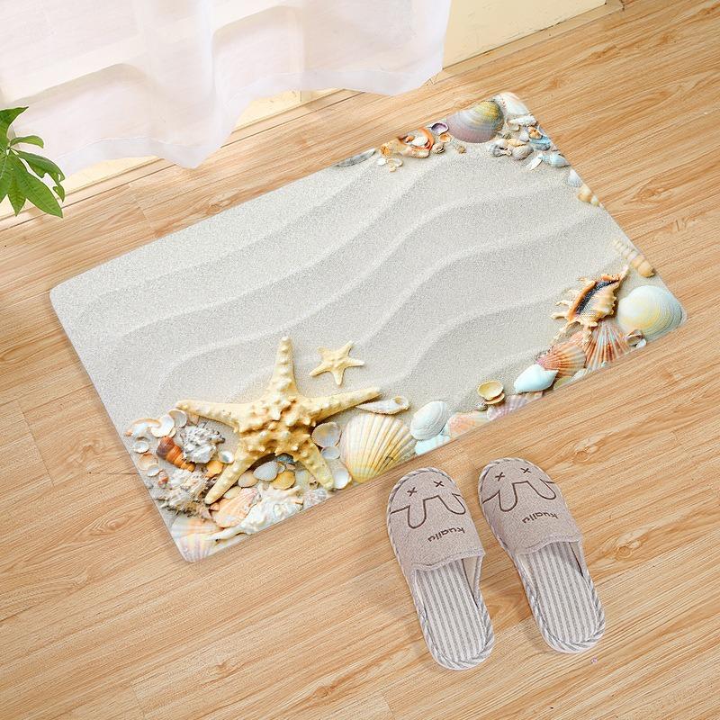 Nautical Themed Patterned Door Mat Artistic Ocean - Inspired Print Mat Non Slip Floor Mat For Entryway Doorstep Home Decor