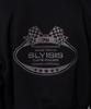 Slyisis Star Line Crop Hoodie Zip-Up (Black)