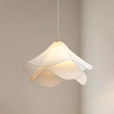 New LED Decorative Flower Chandelier Fabric Lampshade Living Room Dining Room Bedroom Interior Decoration Lighting