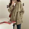 Wiosna Jesień Casual Trench Coat dla kobiet Pasek Luźna Kurtka