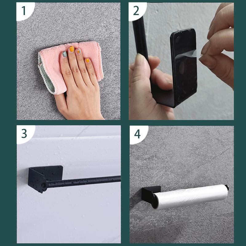 Kitchen Towel Holder Stainless Steel Paper Towel Holder Under Sink Organizer Lengthen Storage Rack Sink Accessories SNJ007