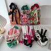 Niche Design Cute Cartoon Knitted Drawstring Bundle Bag Versatile Small Portable Commuter Messenger Handbag