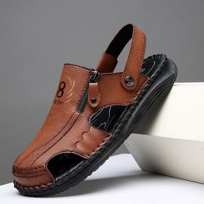 Men's 2026 Summer Genuine Leather Outdoor Beach Flip-Flops