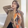 Vintage French Silk Scarf Headband Headband Female Tied Hair Headband Headscarf Ins Tide Large Square Scarf