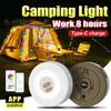 10m/7m Length Camping String Light Waterproof Retractable LED Hanging Light Warm Light Rechargeable Atmosphere Light