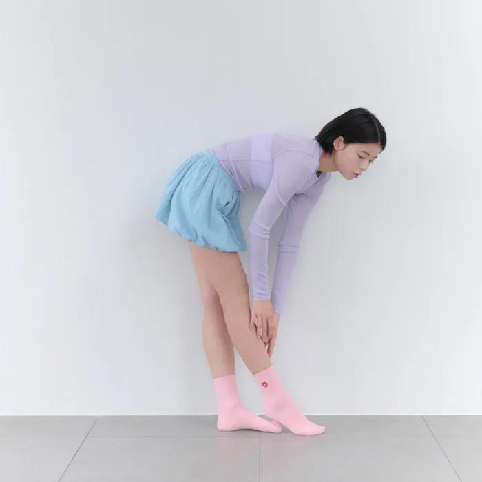 [IHM26SS23] Heart Short Socks Pink