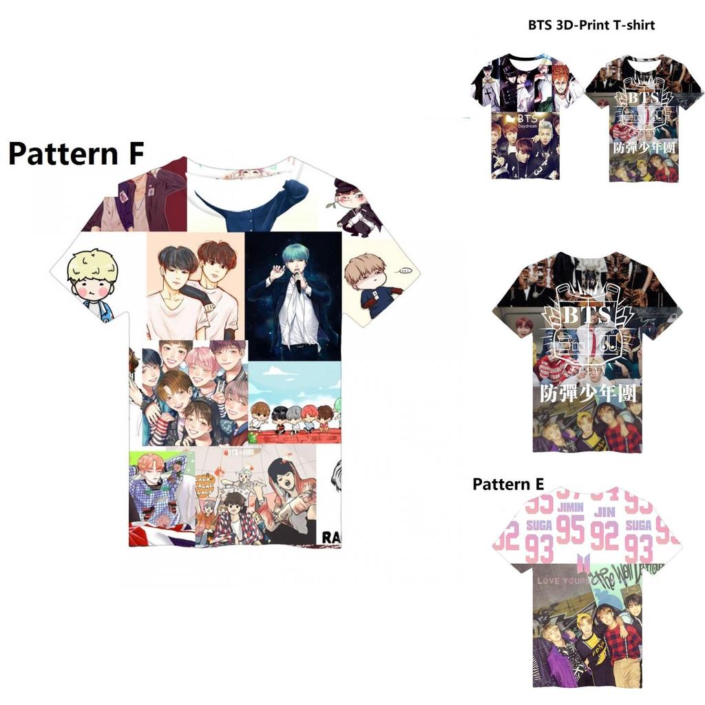 Premium Quality Kpop Bts 3d T-shirt Bangtan Boys Love Yourself Short Sleeve Apparel