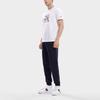 Fila Letter Print American Vintage Classic Business Knit Casual Crew Neck Short Sleeve T-Shirt Men Tops White F11M331112F-WT