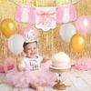Girls Half Birthday Decorations 6 Month 1/2 Butterfly Birthday Tassel High Chair Banner Pink Room Party Decorations