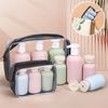 1 Set Plastic Travel Shampoo Bottles Clear Blue Shampoo Lotion Shower Gel Foam Pump Bottles