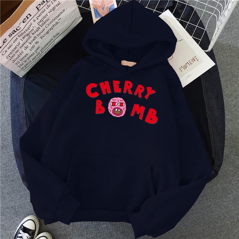 Winter Womens Hoodie The Creator Cherry Bomb Graphic Vintage Hip Hop Sweatshirts Casual Streetwear Unisex Pullover Women Hoodies