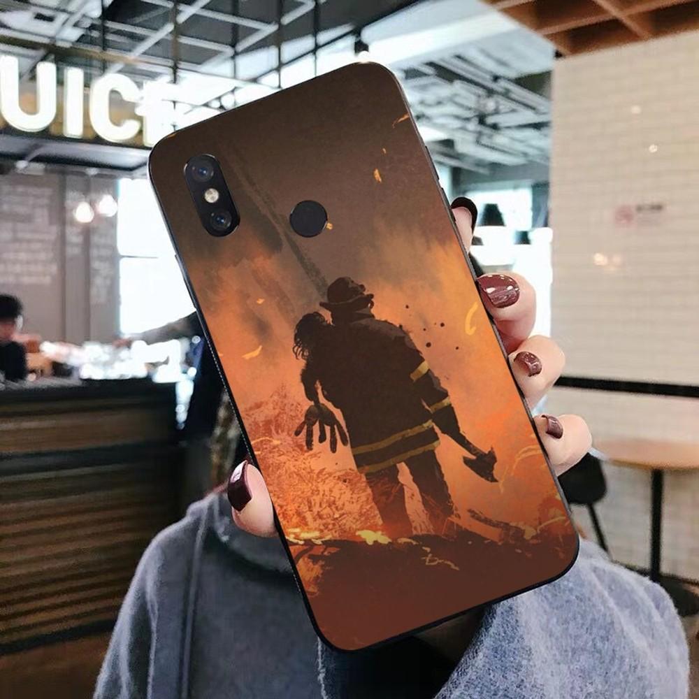 Firefighter Heroes Fireman Luxury Phone Case For Xiaomi Mi 5X 8 9 10 11 12 Lite Pro 10T PocoX3pro PocoM3 Note 10 Pro Lite