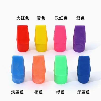20 Pack Colored Tip Pencil Top Erasers for School and Supplies