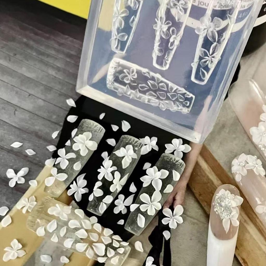 Soft Silicone Craft Molds For Nail Art Featuring Delicate Flower Patterns And Decorative Bowknot Shape Templates