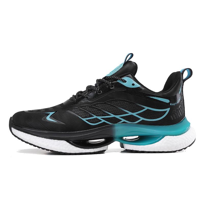 Men's Cross-Border Lightweight Dad Sneakers with Breathable Mesh & Popcorn Soles for Casual Running