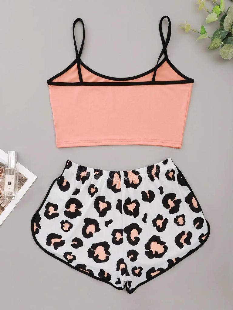 European and American Sleeveless Tank Top & Shorts Two-Piece Pajama Set for Women