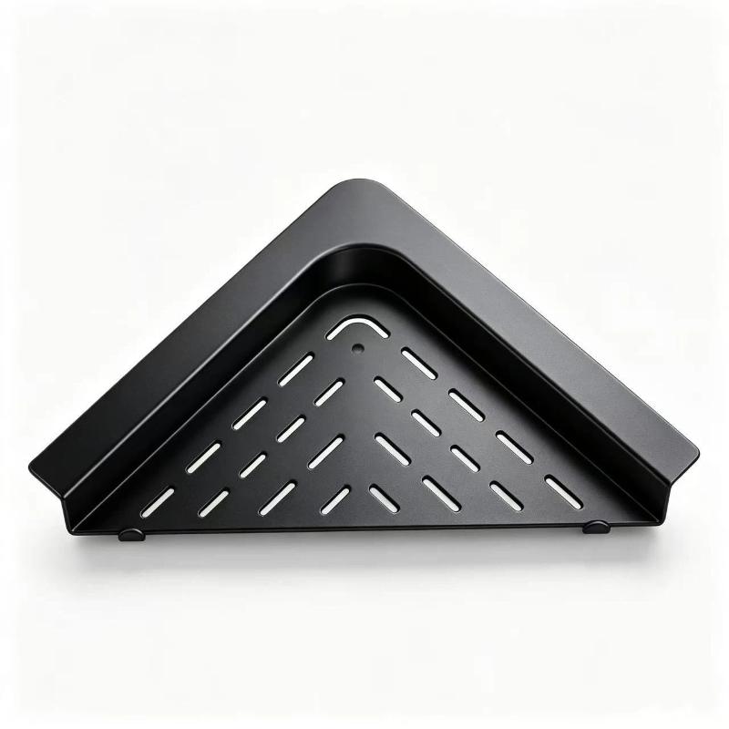 Stainless Steel Sink Corner Rack Anti-Rust Punch-Free Dish Drying Rack Quick Water Drainage Hollowed Dishcloth Sponge Stand