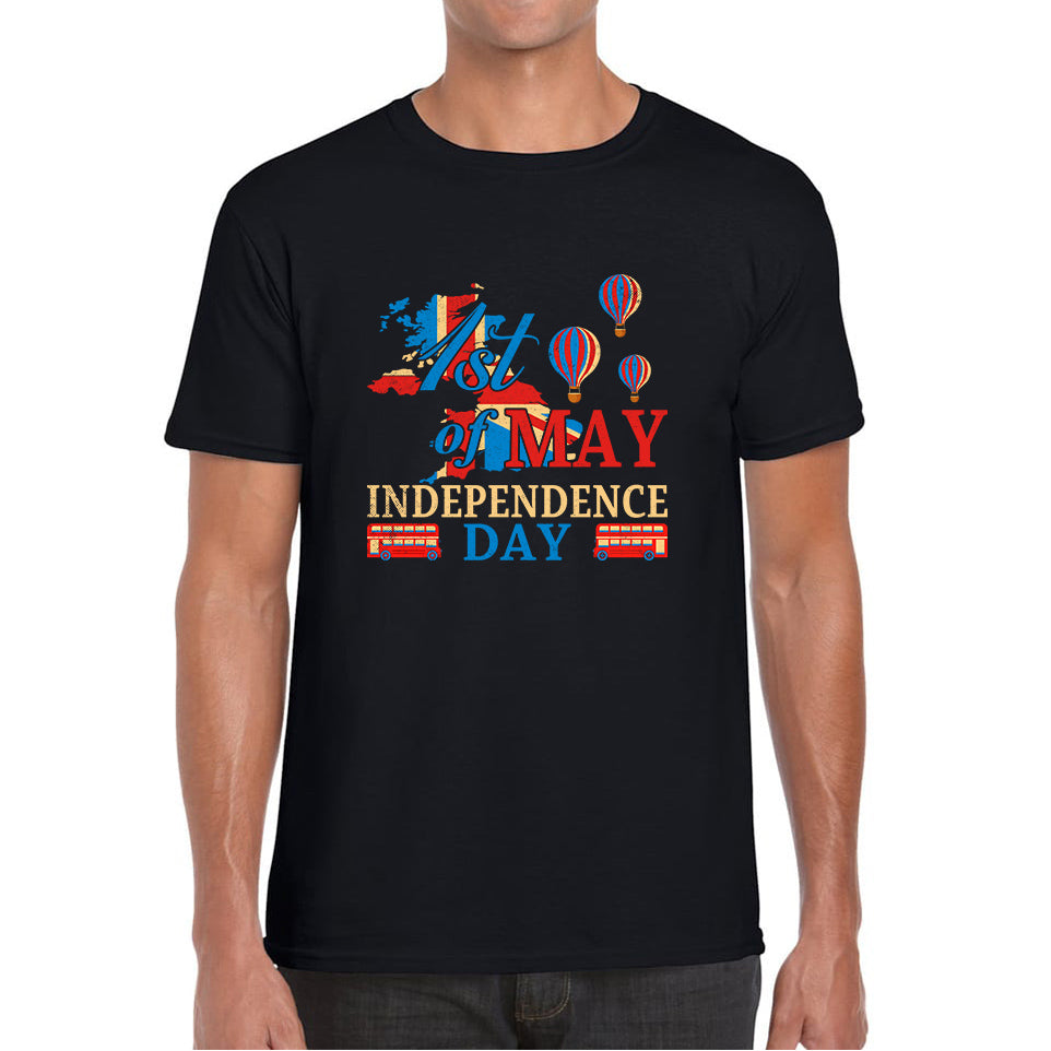1st Of May British Independence Day UK Independence Day British Country Love Patriotism UK Union Jack Flag Mens Tee Top S