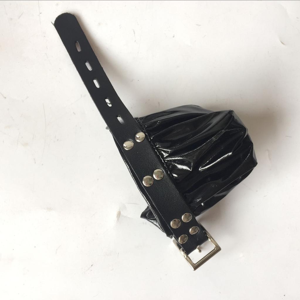 PU Leather Male Ball Chastity Bird Cage Penis Sleeve Bondage Cage Ball Stretcher Chastity Device with Lock  Sex Toys for Men
